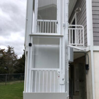 Crown Elevator platform lift for outside access to multi level home