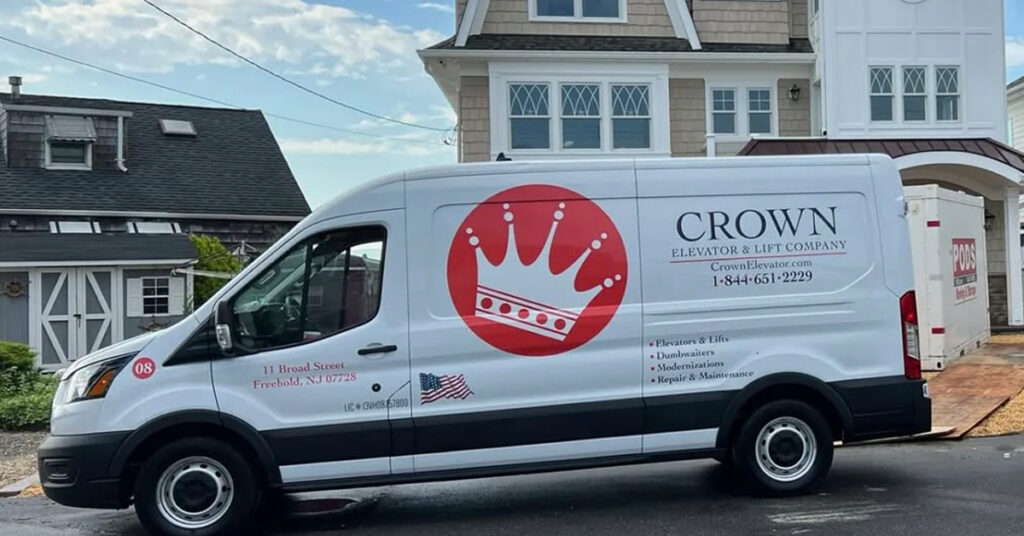crown-elevator-jersey-shore-installation Crown Elevator home elevator installation in Toms Rive NJ beach house